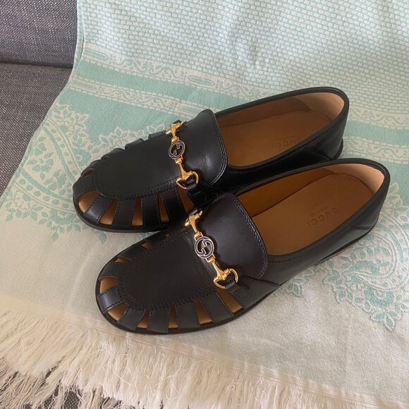 Gucci Horsebit Black Leather Loafers, Quebec Calf - Picture 2 of 6
